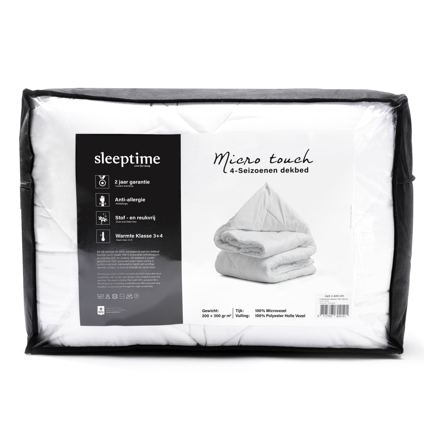 Micro Touch 4-Seizoenen Dekbed White - 140X220
