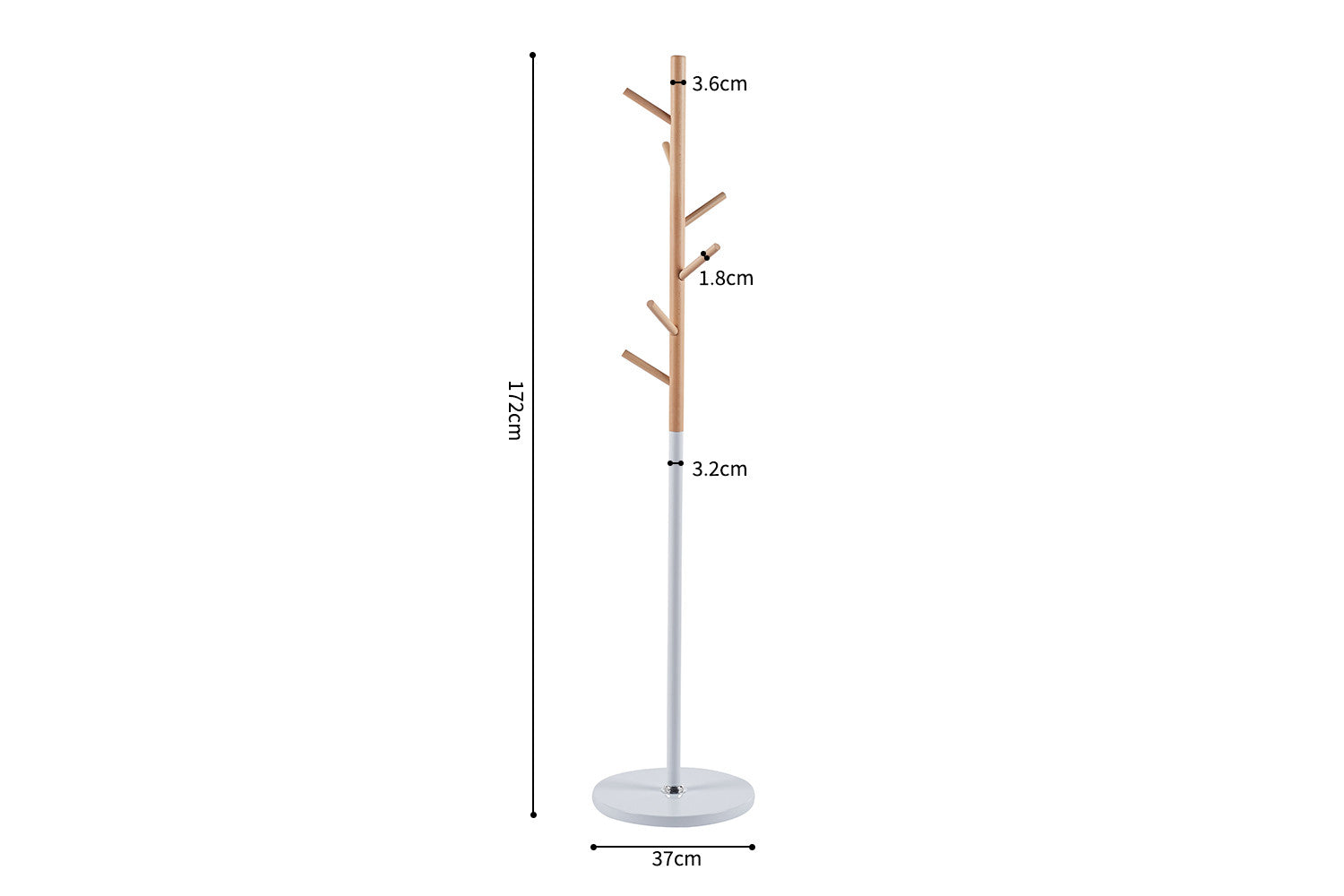 Coat rack 'Viola' White