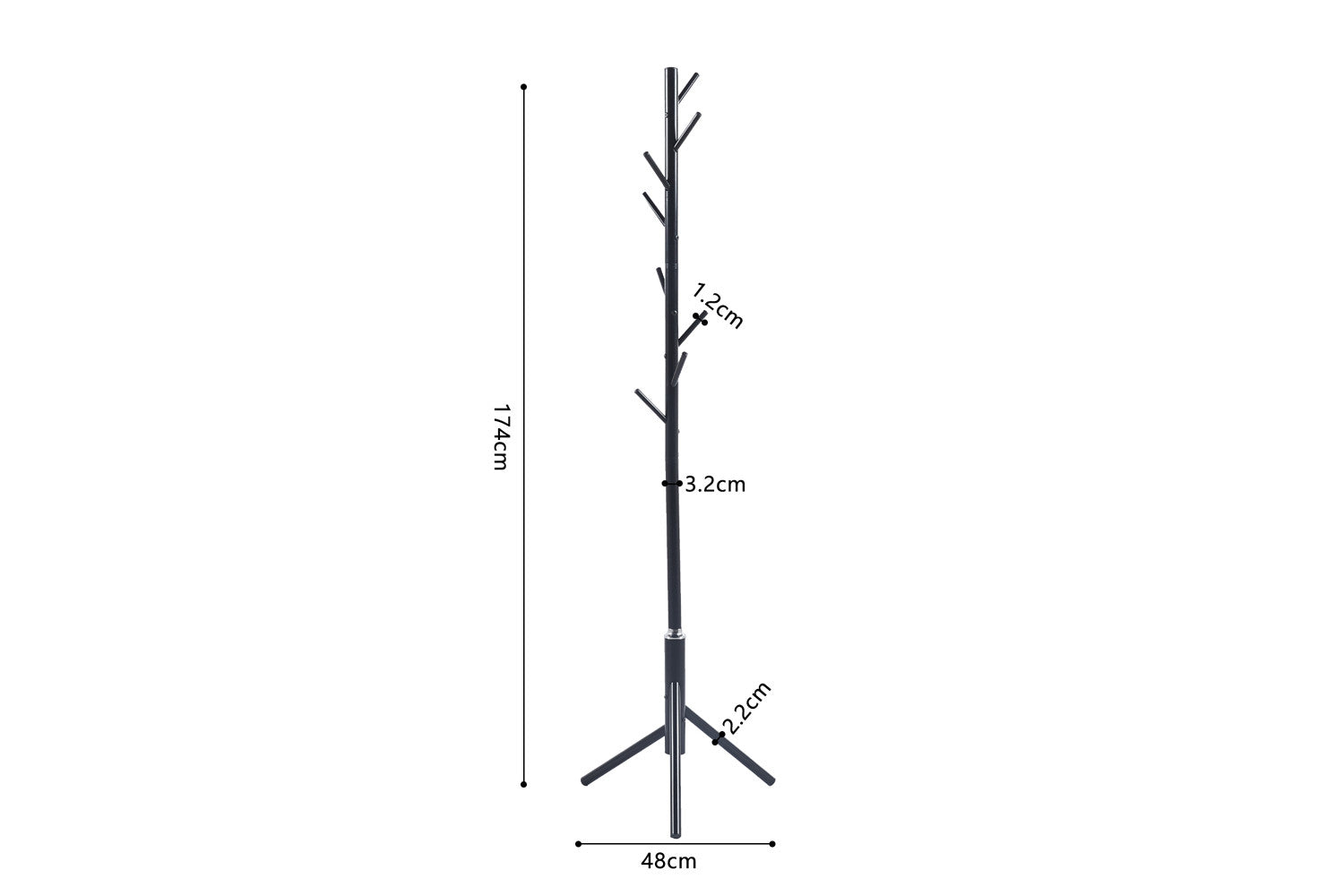 Coat rack 'Kassie' Black