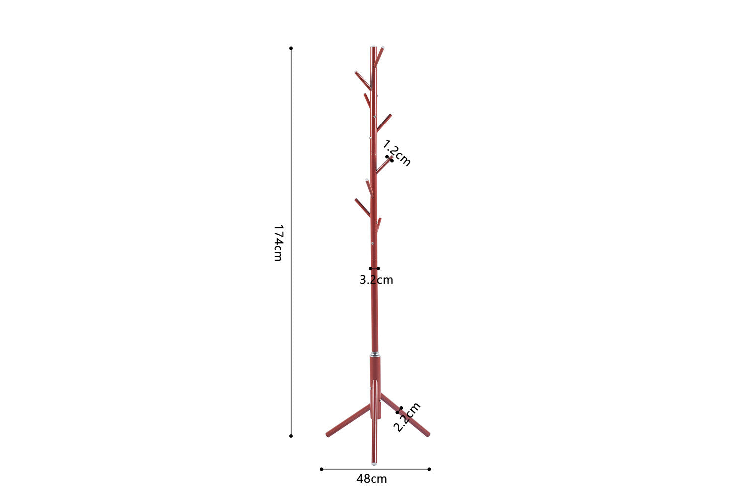 Coat rack 'Kassie' Red