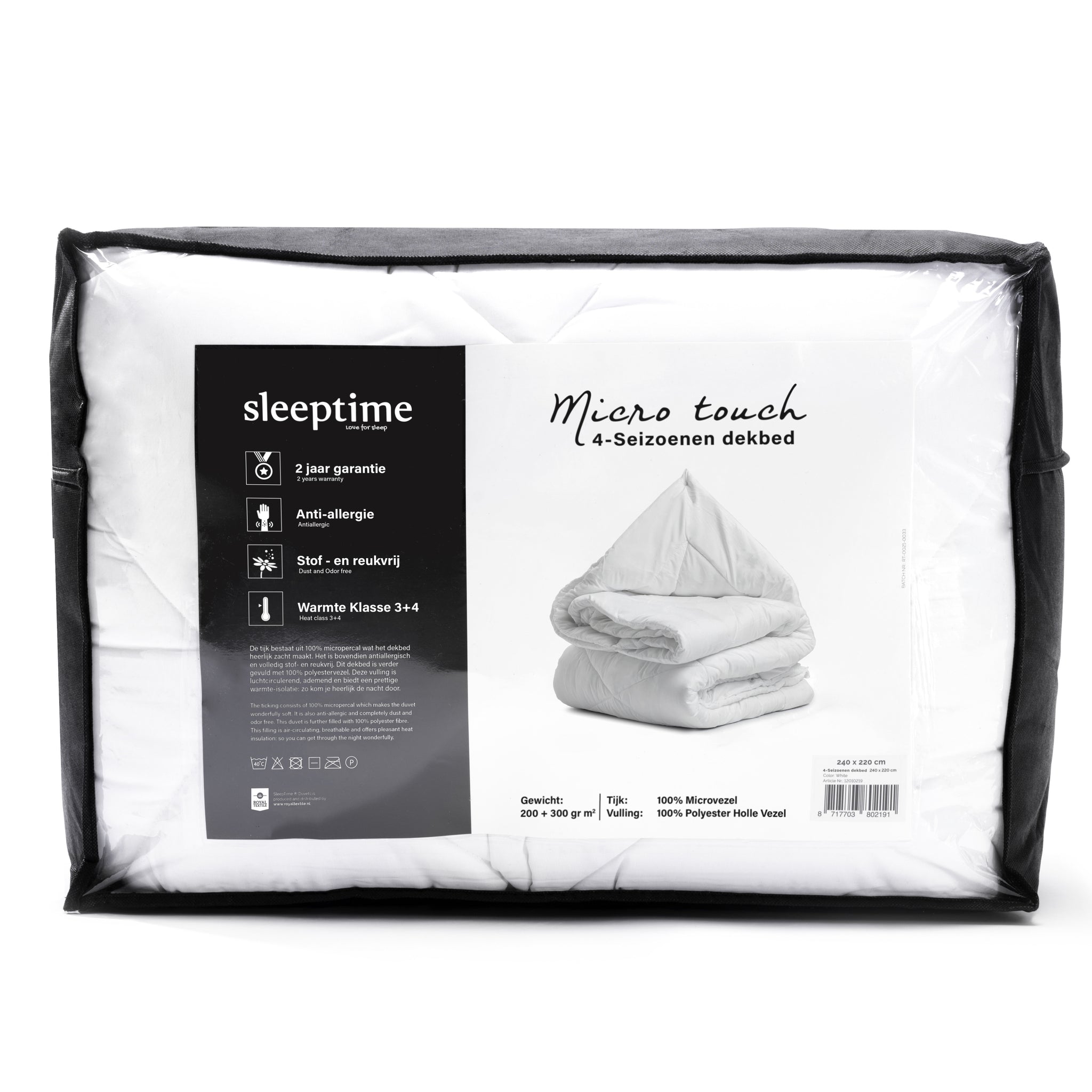 Micro Touch 4-Seizoenen Dekbed White - 140X220