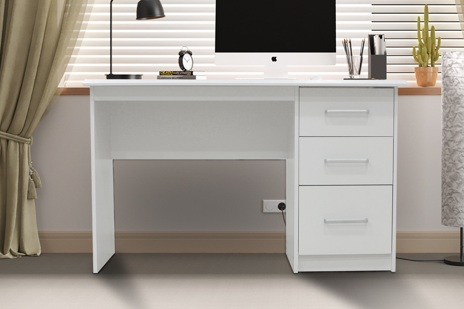 Bureau 'Mateo' 3 lades Wit