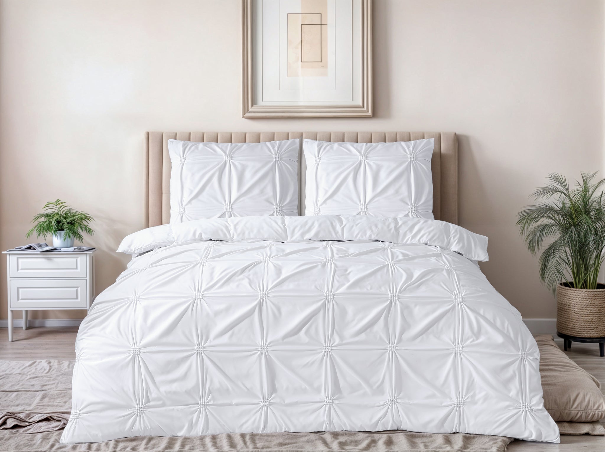 Punch pintuck Wit 140 x 200/220