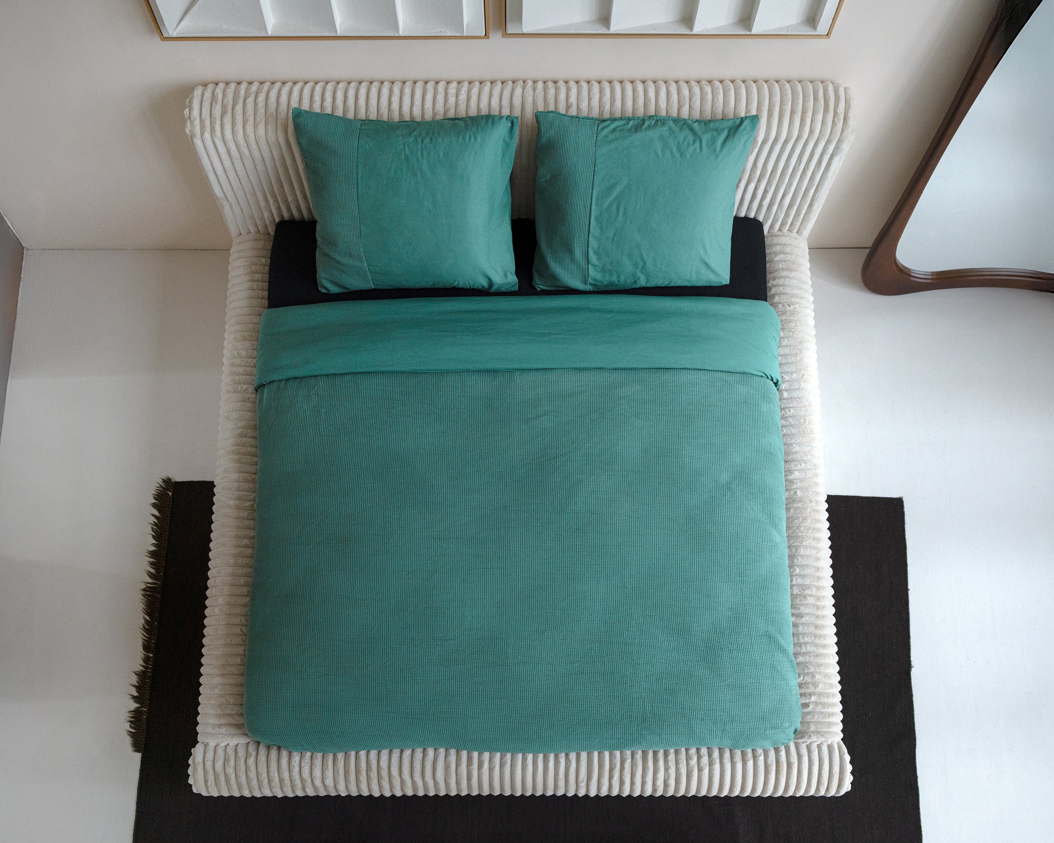 Waffle Groen 240 x 200/260