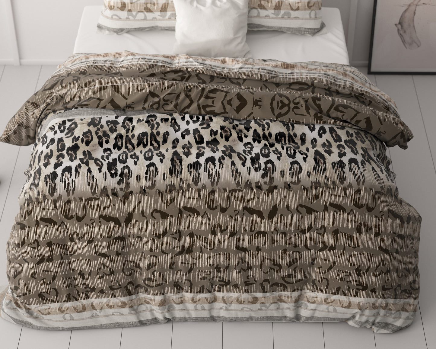 Tiger leopard Taupe 140 x 220