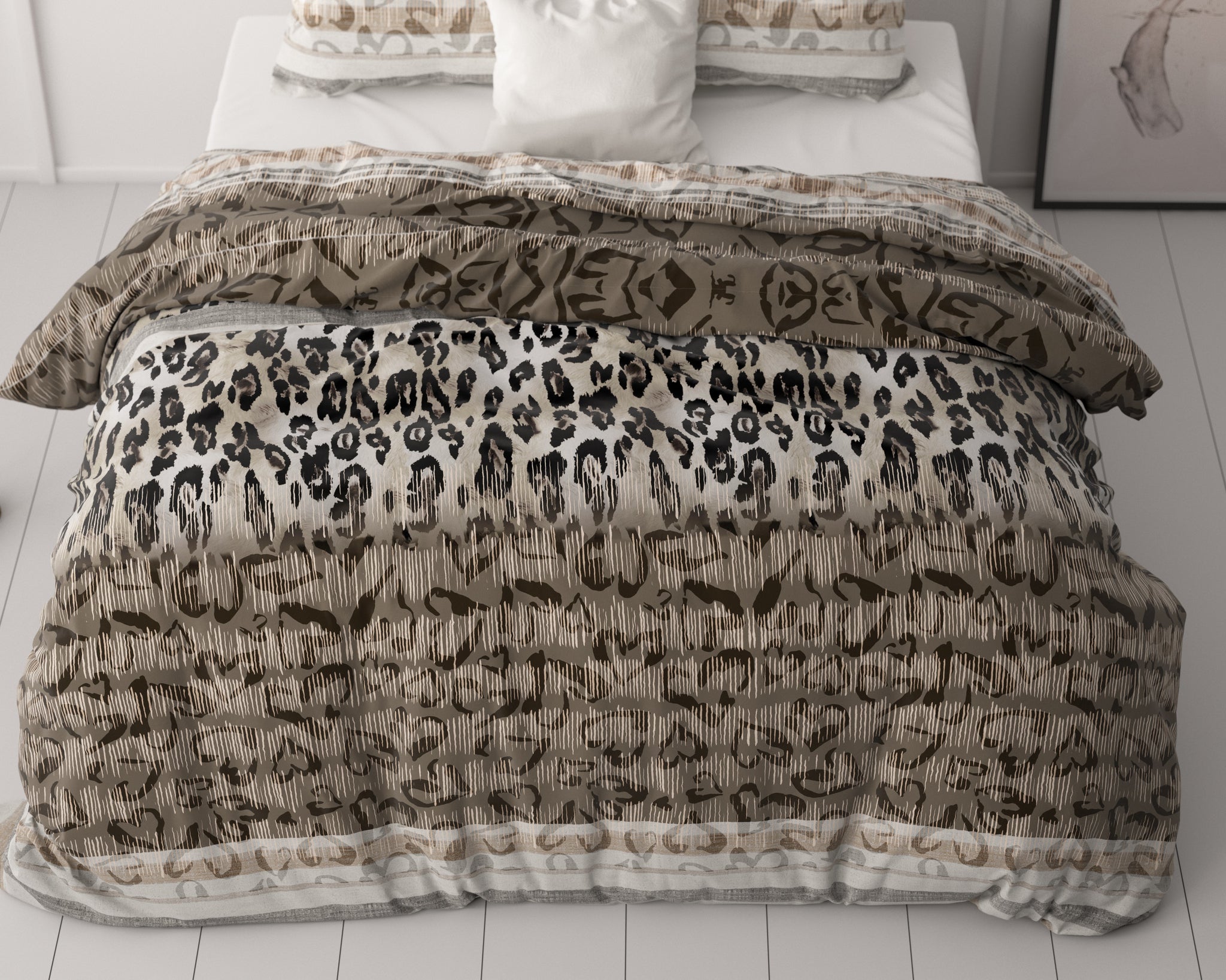 Tiger leopard Taupe 140 x 220