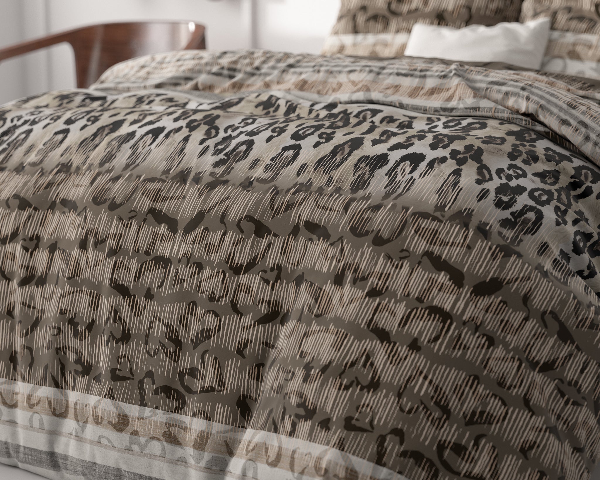 Tiger leopard Taupe 140 x 220