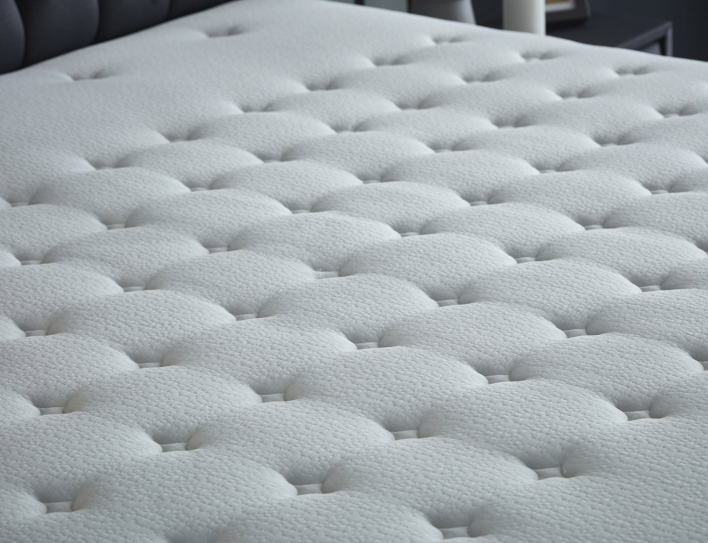 Opbergboxspring Chestybedd Antraciet 180x200