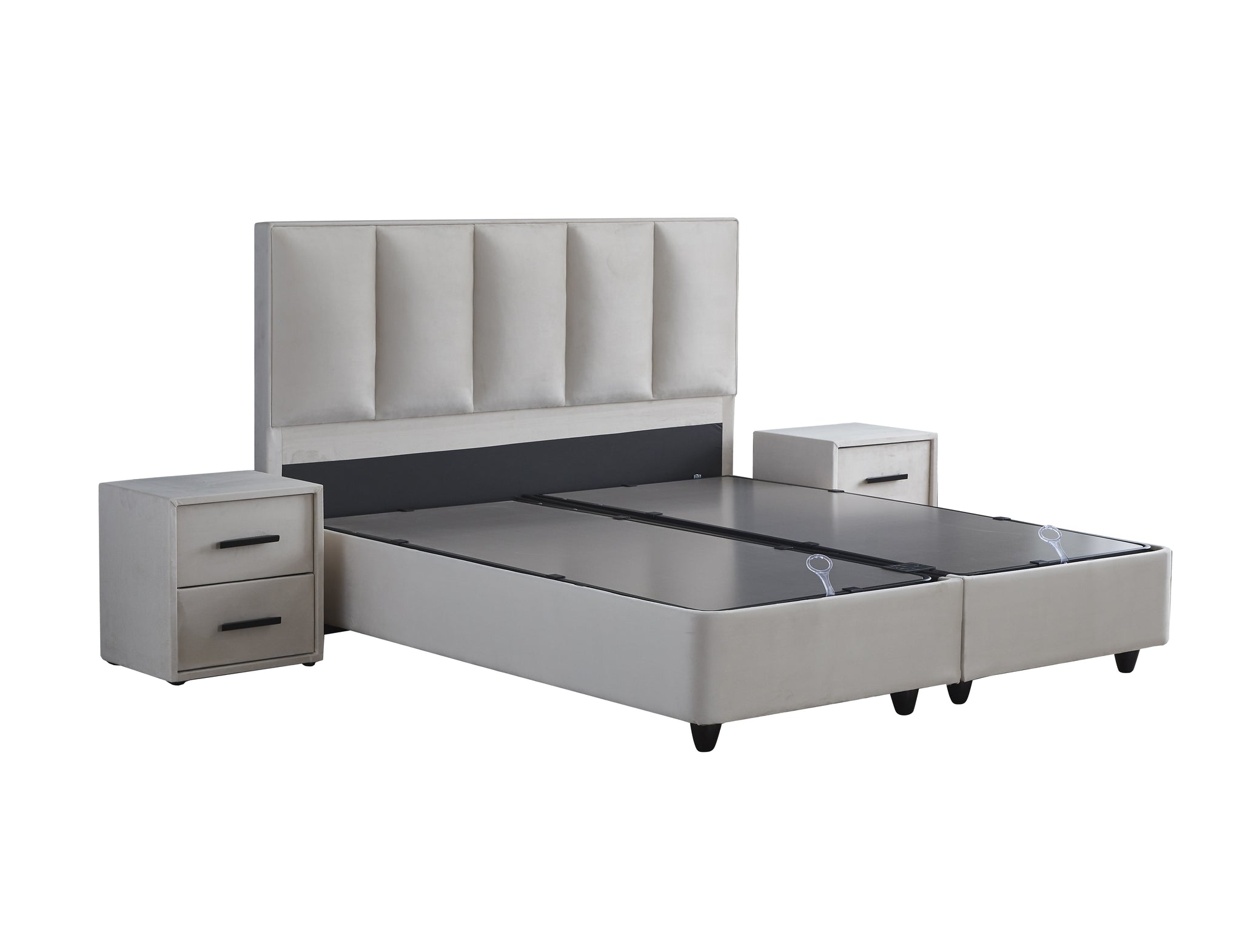 Opbergboxspring Birdybedd Beige 180x200