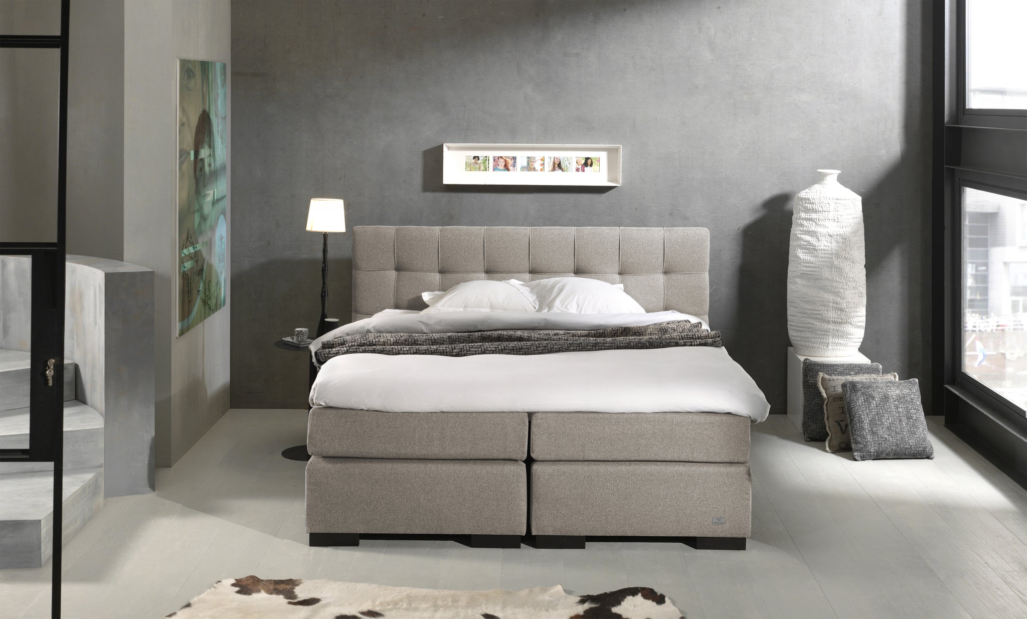 Opbergboxspring Birdybedd Beige 180x200