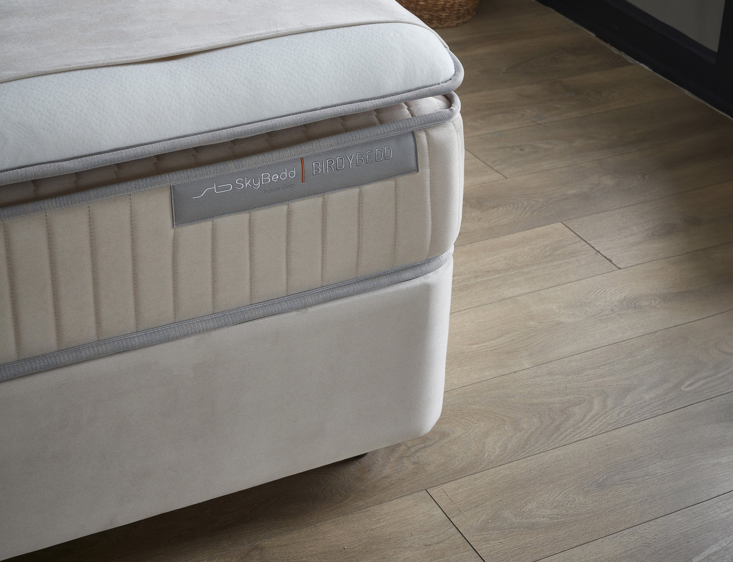 Opbergboxspring Birdybedd Beige 180x200