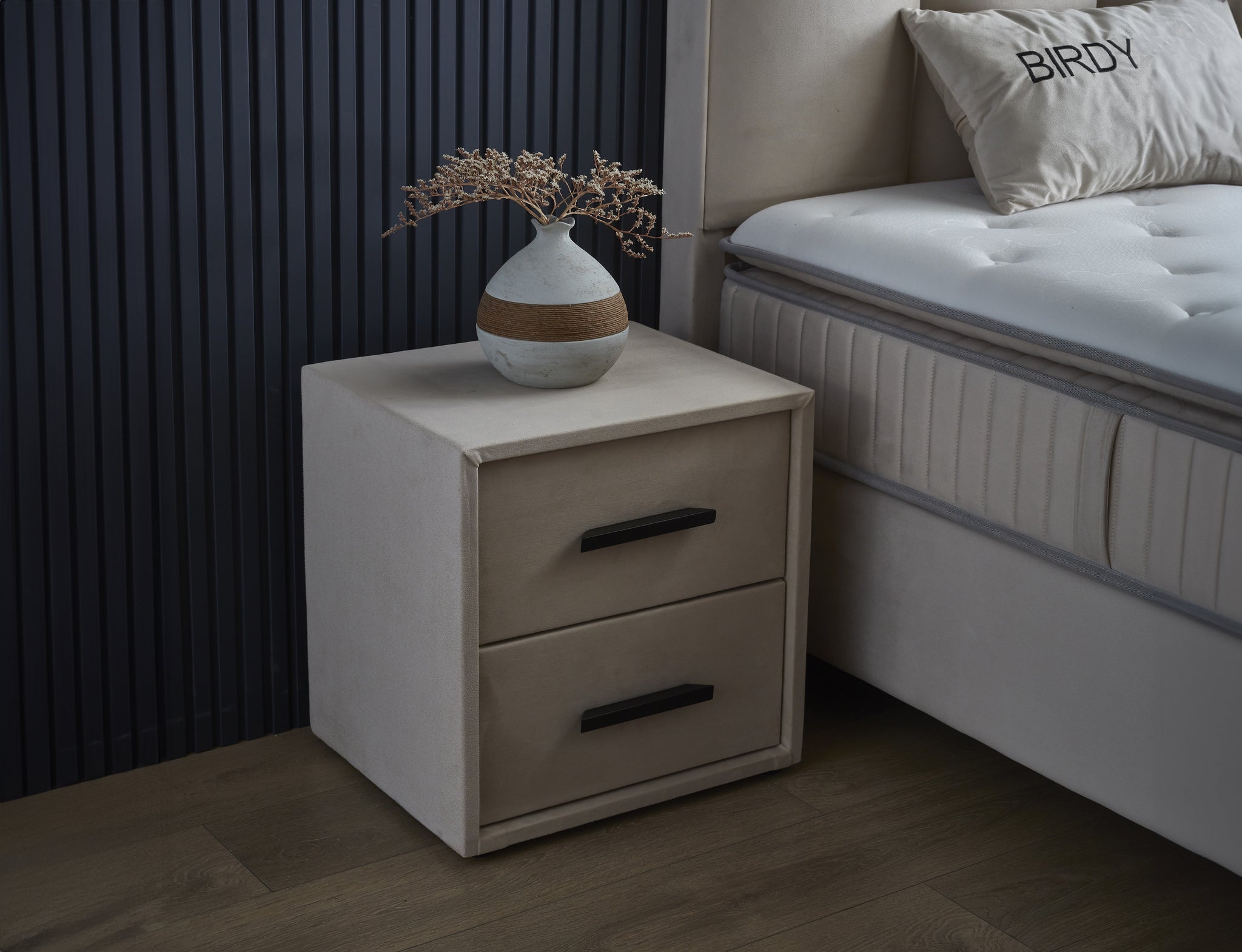 Opbergboxspring Birdybedd Beige 180x200