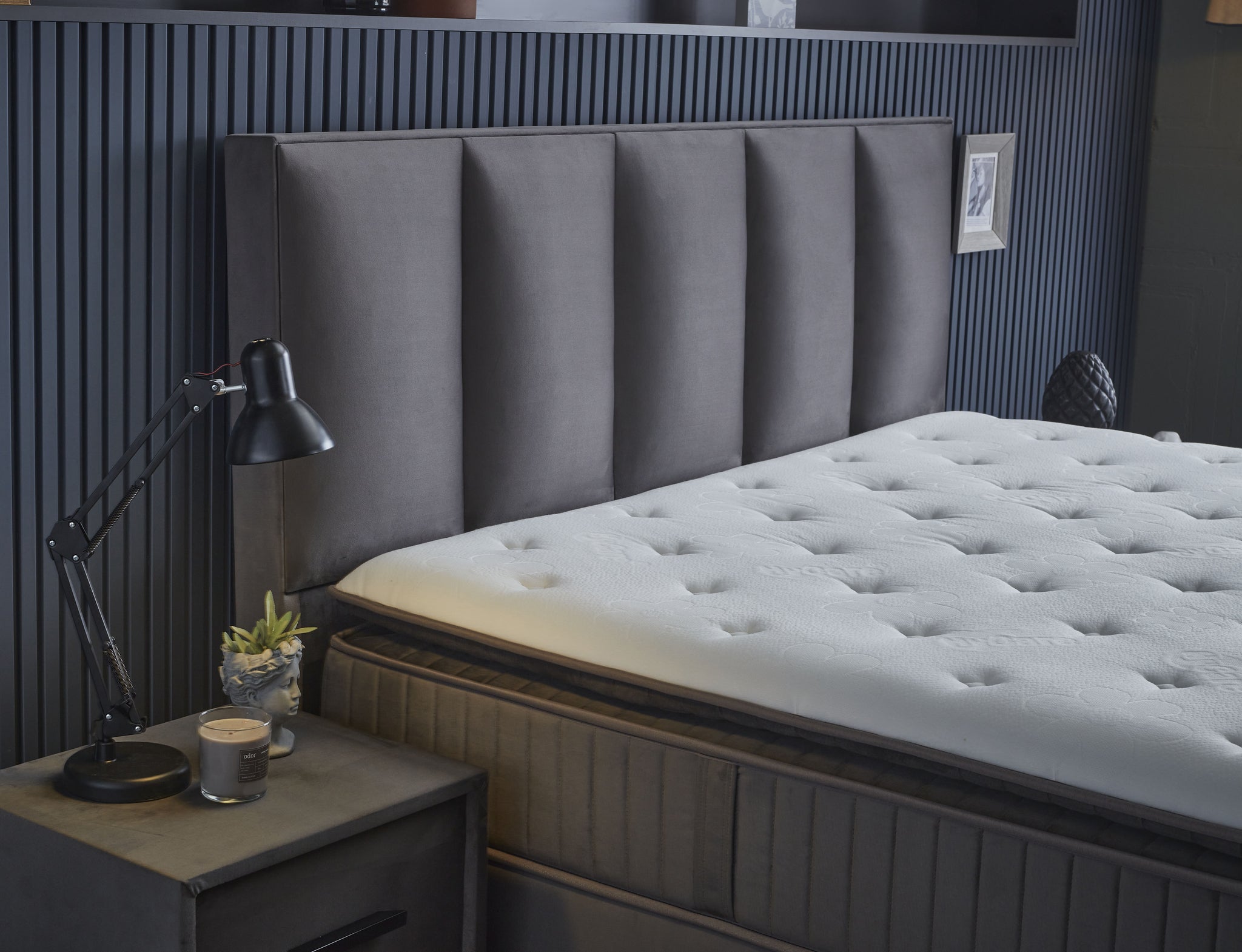 Opbergboxspring Birdybedd Antraciet 140x200