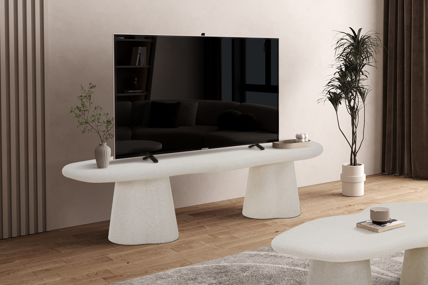 Tv-meubel 'Faro' 160 cm Organisch Cement