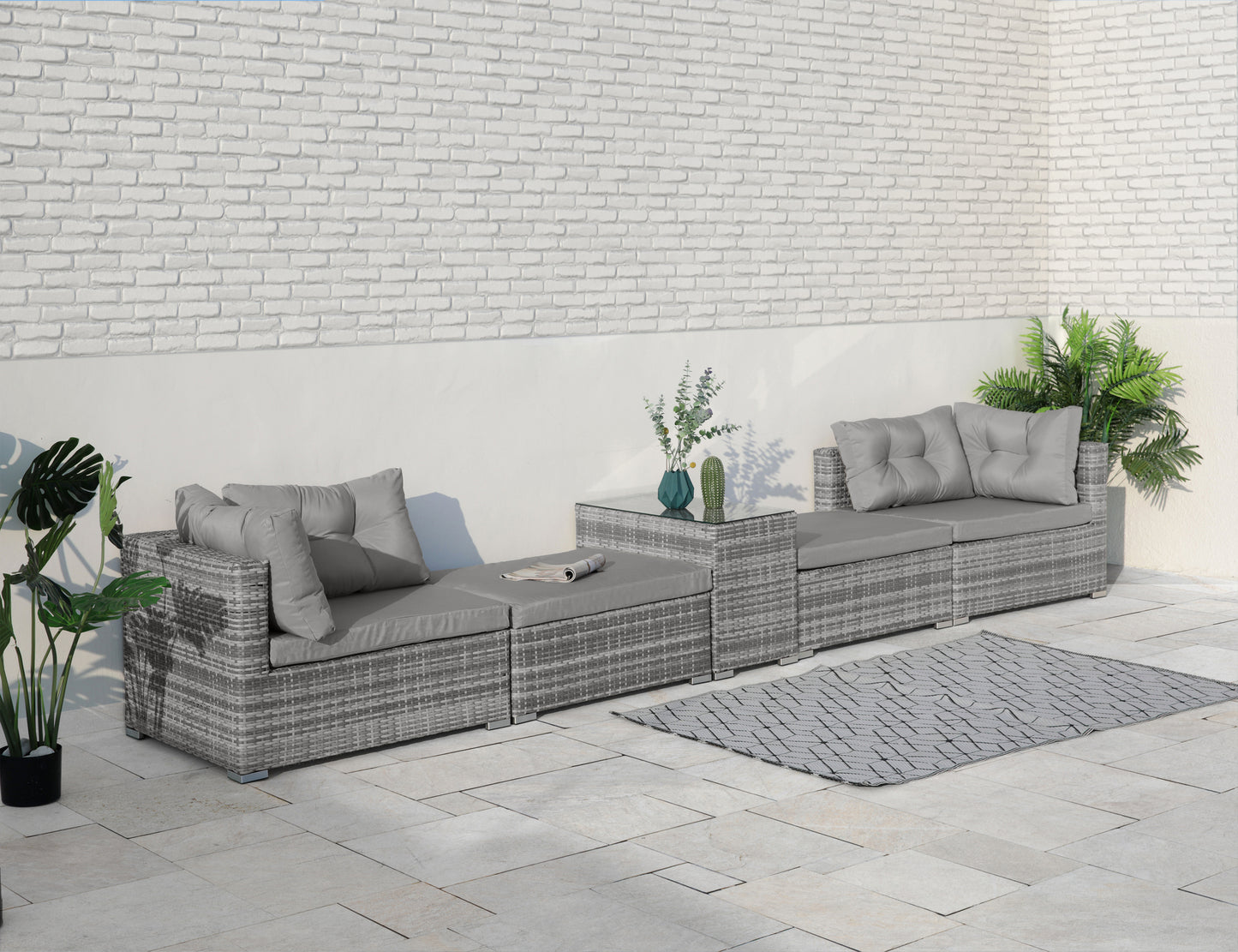 Opbergboxspring Modebedd Antraciet 180x200