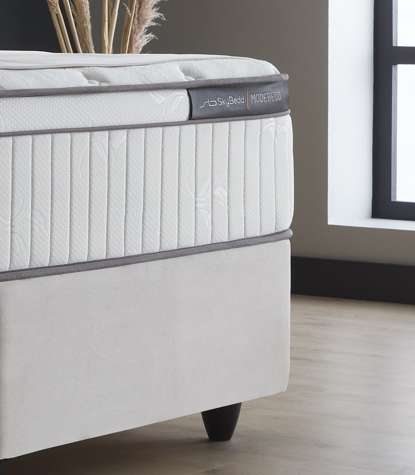 Opbergboxspring Modebedd Beige 90x200 - Eenpersoons