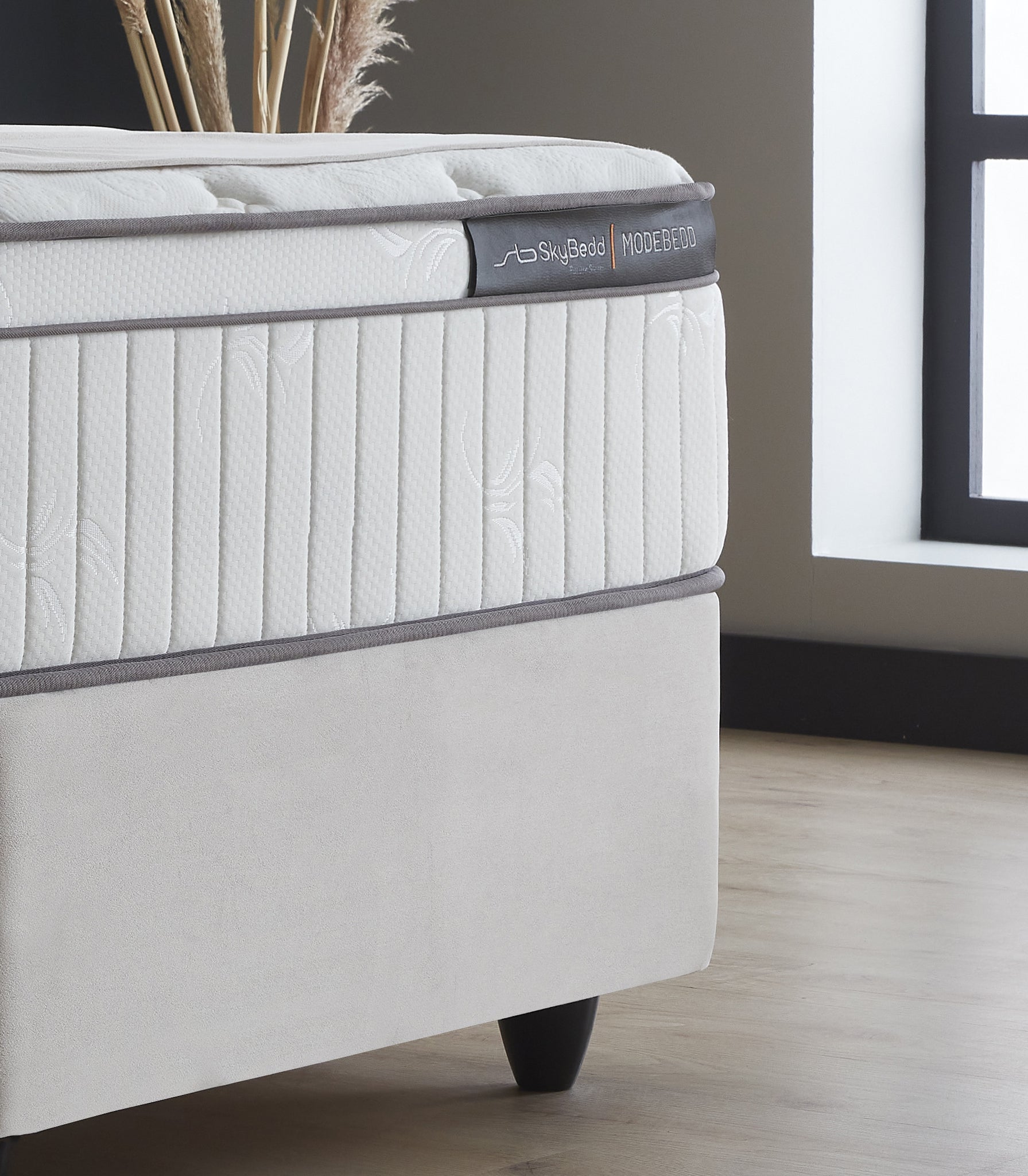 Opbergboxspring Modebedd Beige 90x200 - Eenpersoons