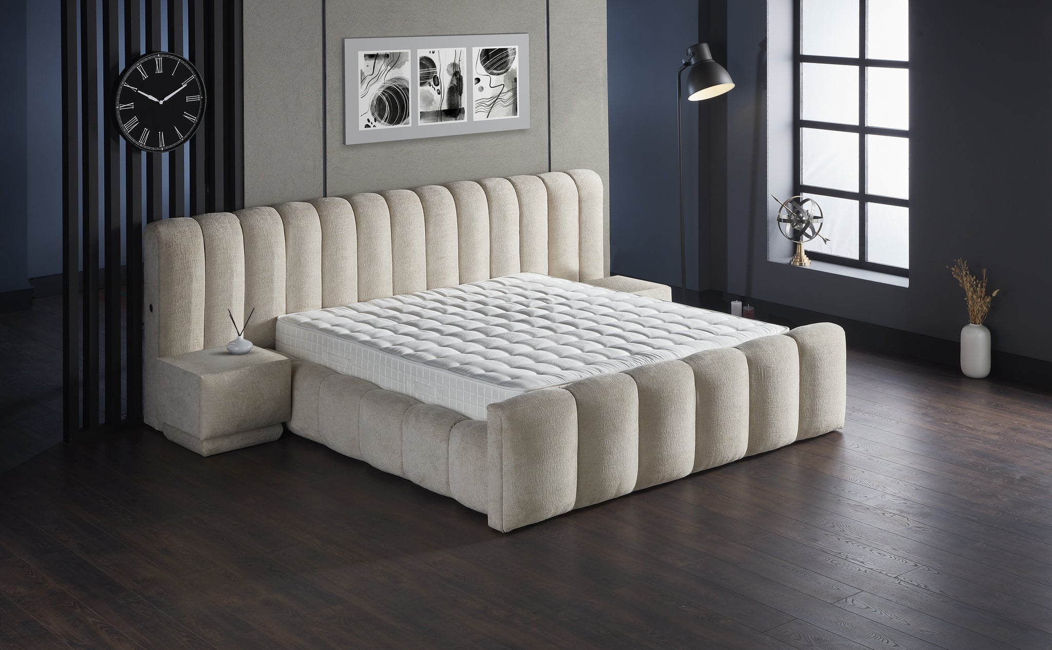 Opbergboxspring Iosbedd Beige 180x200