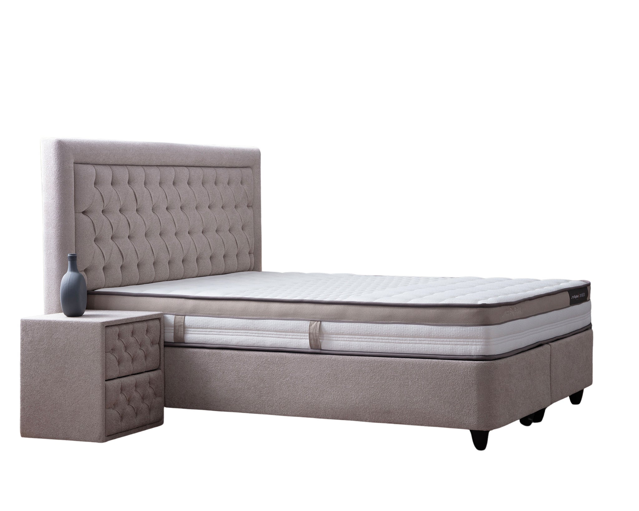 Opbergboxspring Oxybedd Beige 180x200