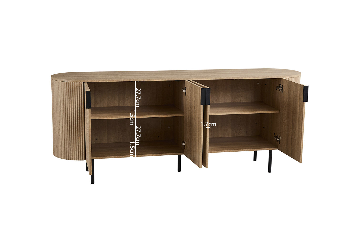 Sideboard 'Lagos' 200 cm Decor Oak Natural