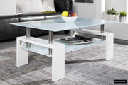 Coffee table 'Alana' High-gloss white