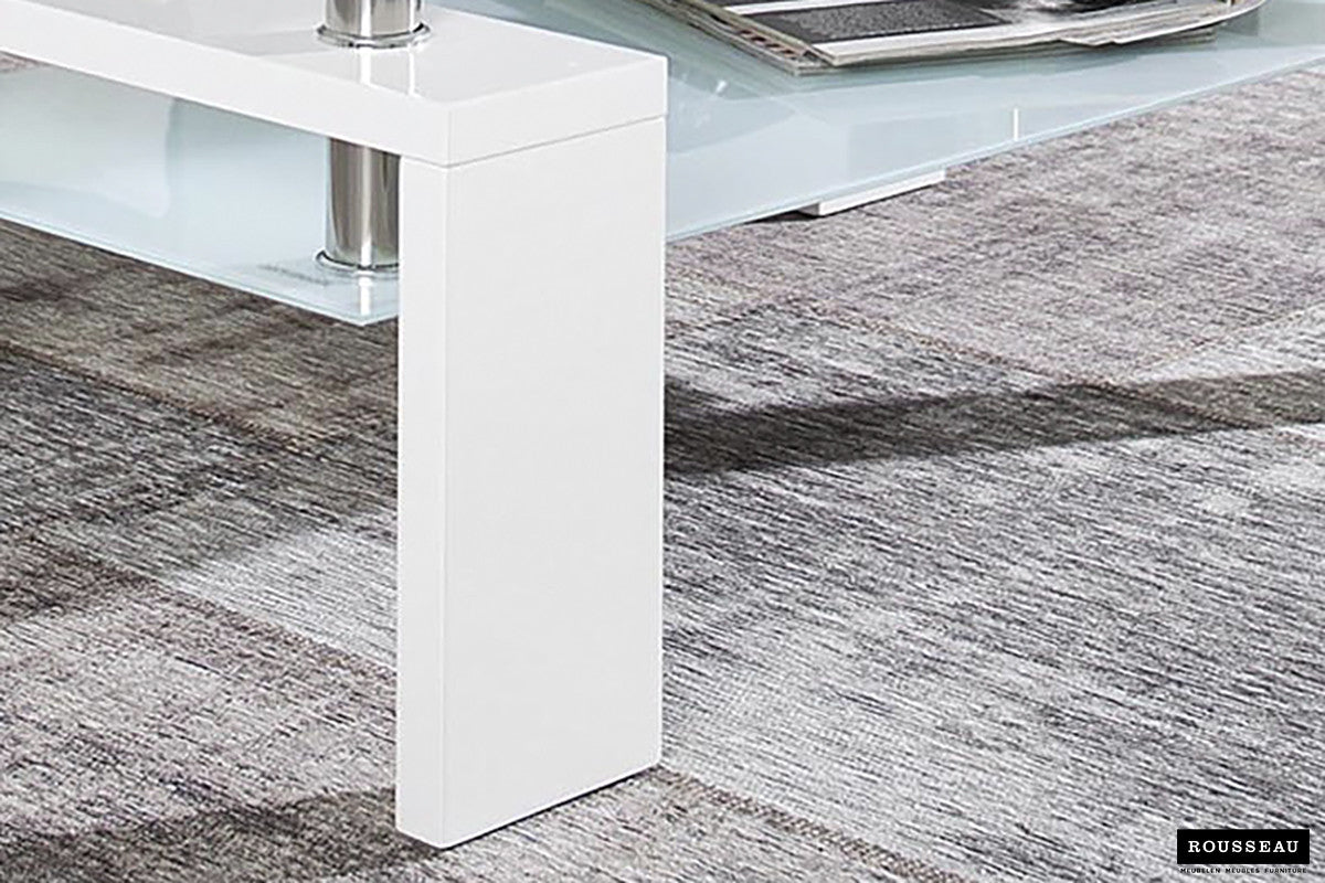 Coffee table 'Alana' High-gloss white