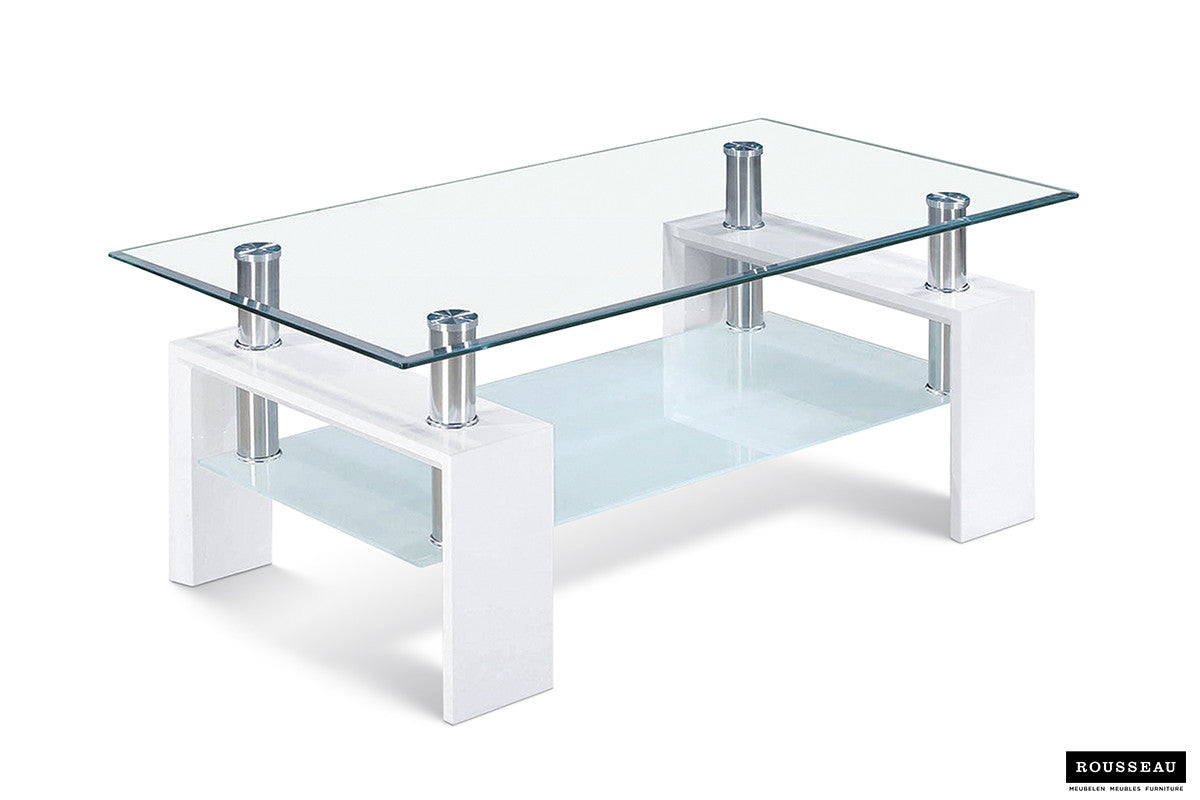 Coffee table 'Alana' High-gloss white