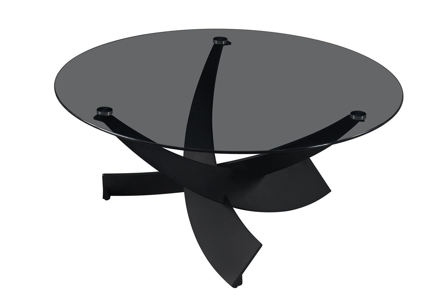 NEW - Coffee table 'Weston' Round Gray clear glass