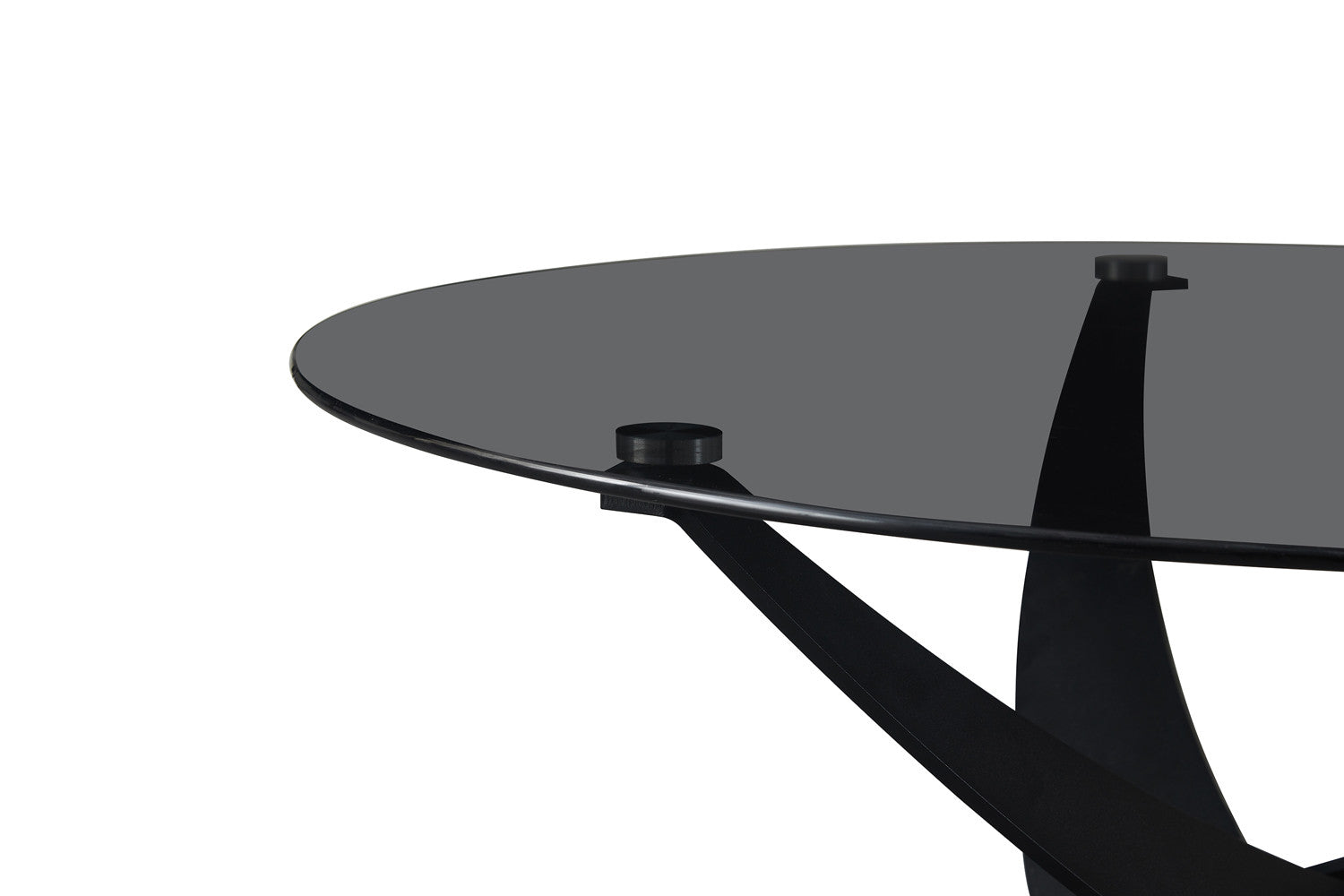 NEW - Coffee table 'Weston' Round Gray clear glass