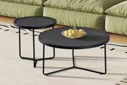 NEW - Coffee table 'Melia' Round Gray Glass