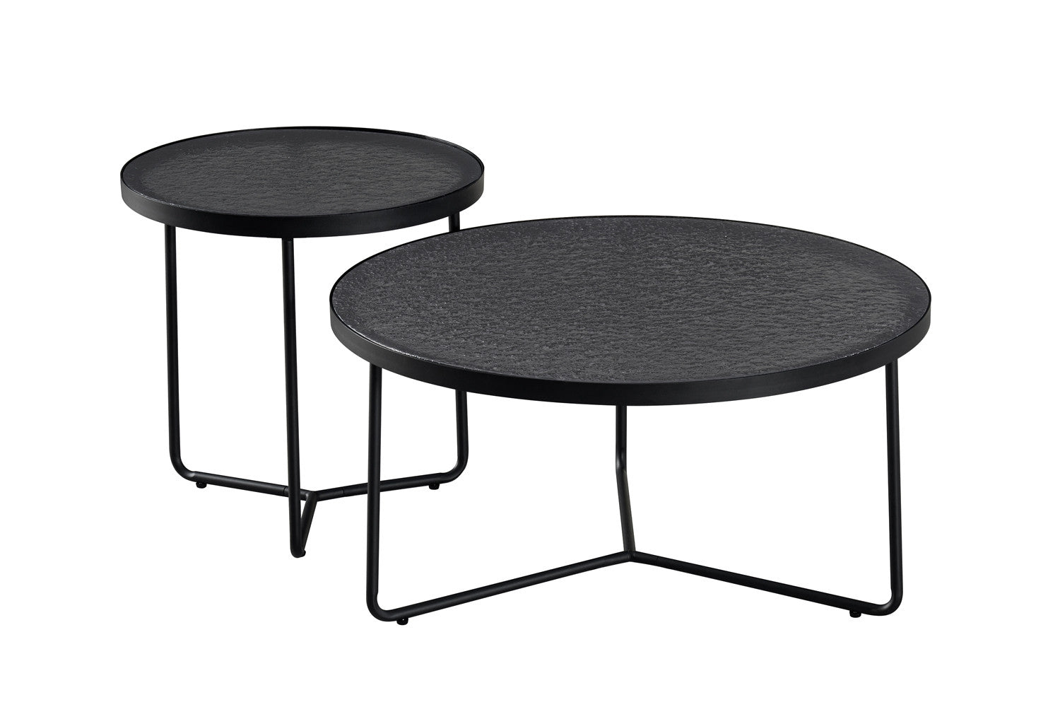 NEW - Coffee table 'Melia' Round Gray Glass