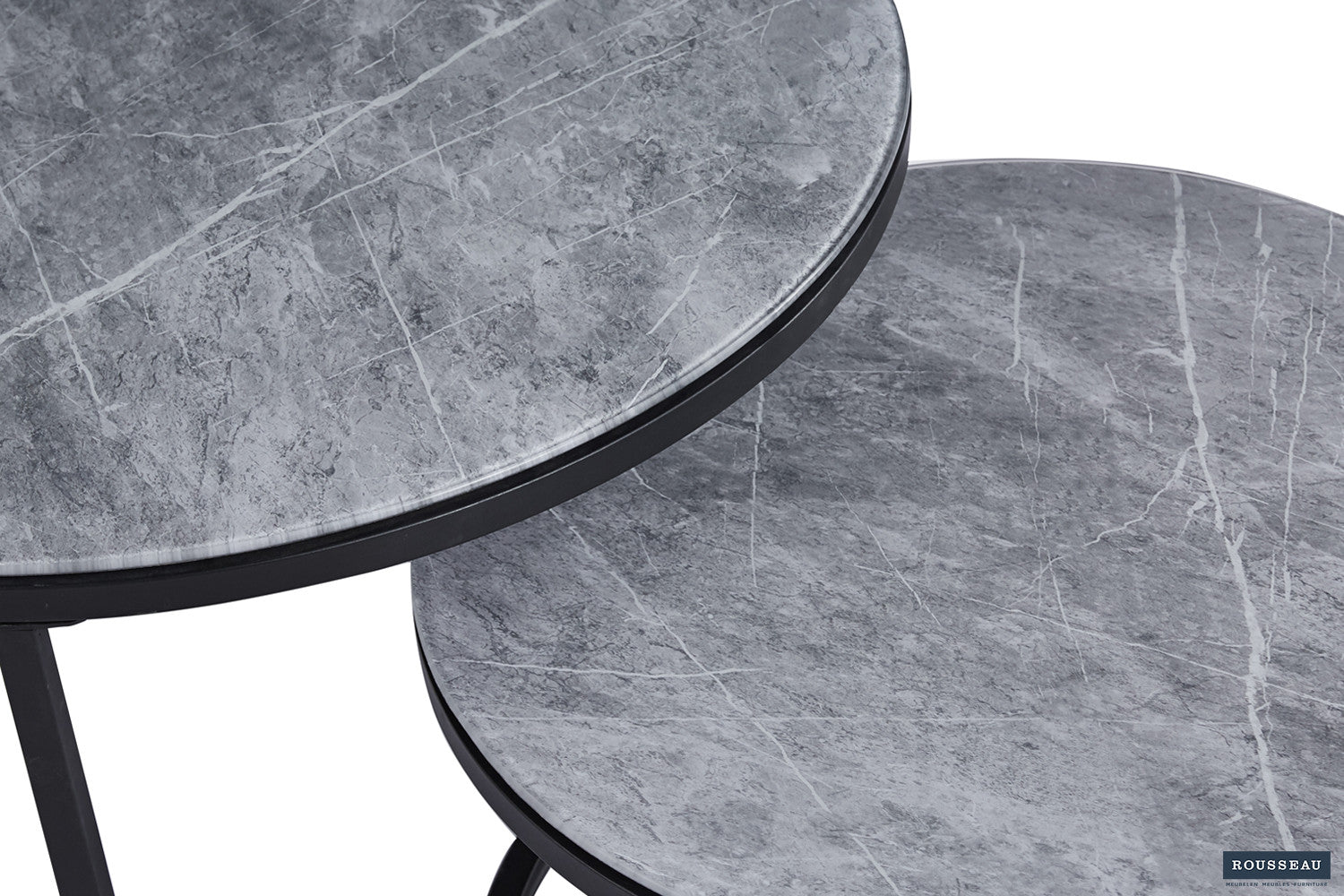 Coffee table 'Boston' Decor Glass Stone Gray
