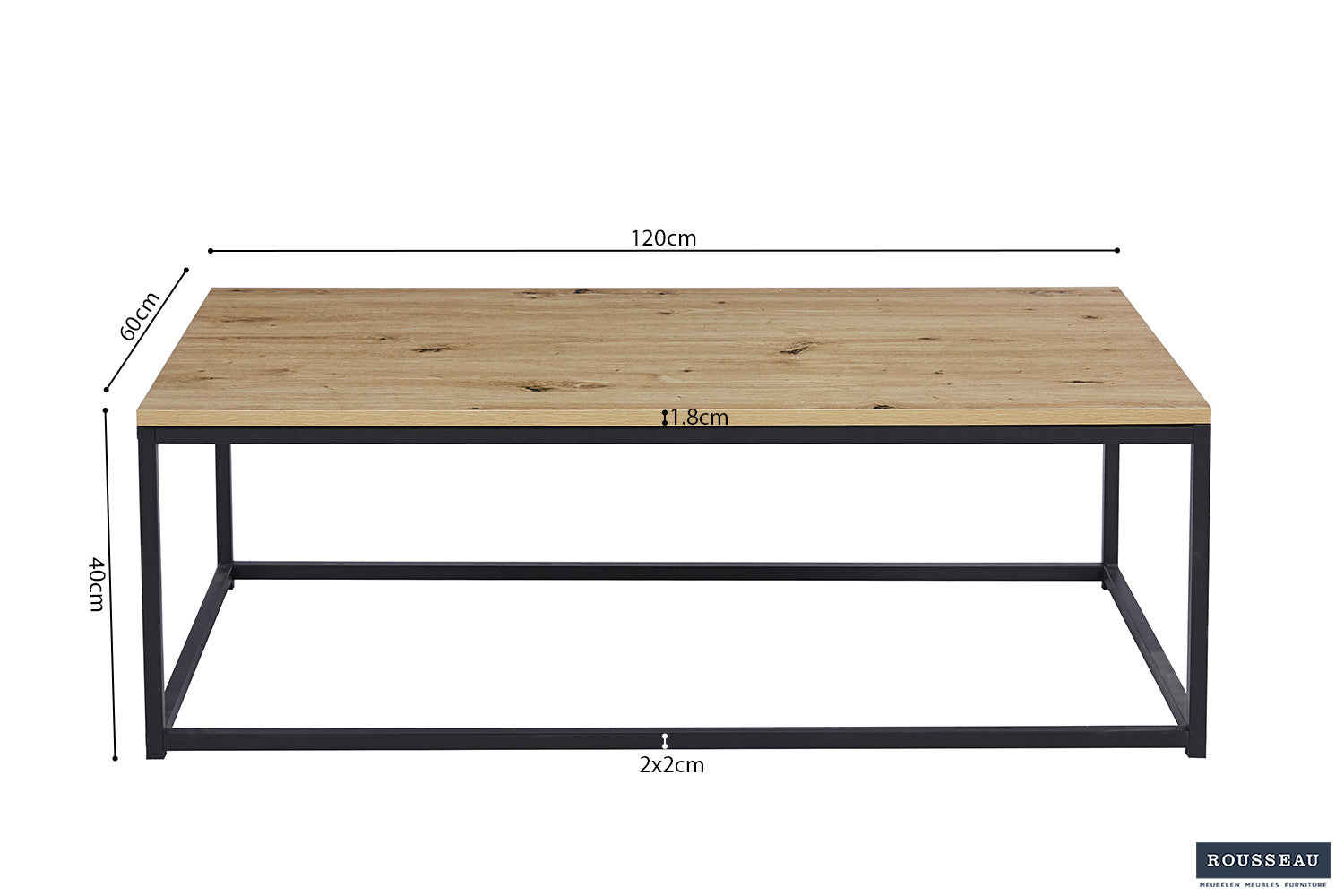 Coffee table 'Dallas' Decor Old oak