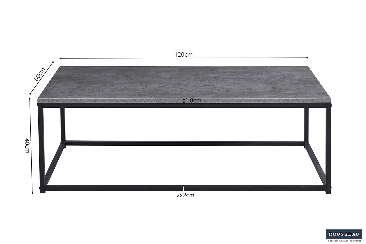 Coffee table 'Dallas' Decor Stone Gray