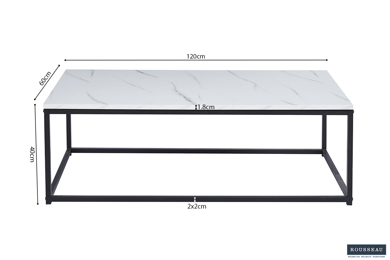 Coffee table 'Dallas' Decor Marble White