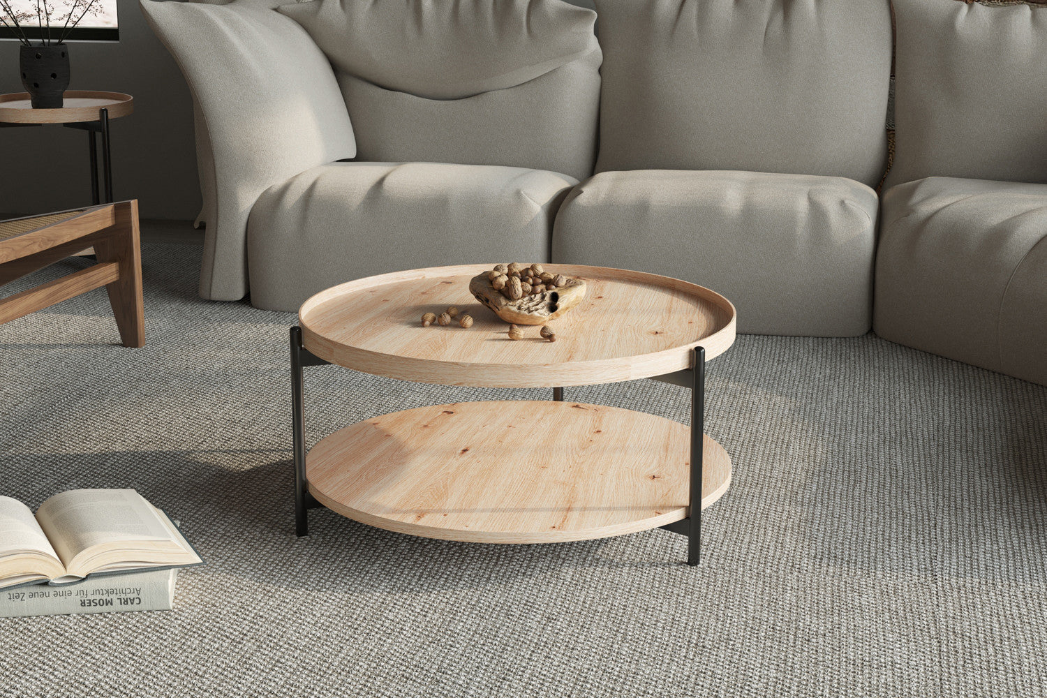 Coffee table 'Dalina' 80 cm Decor Old oak