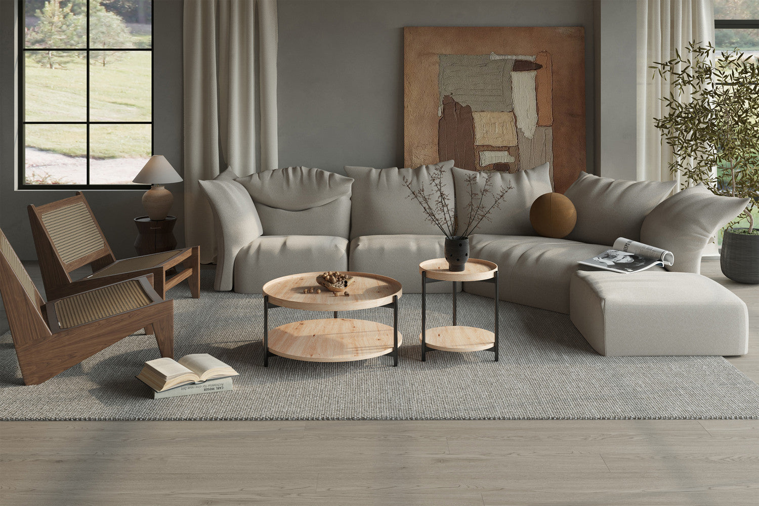 Coffee table 'Dalina' 80 cm Decor Old oak