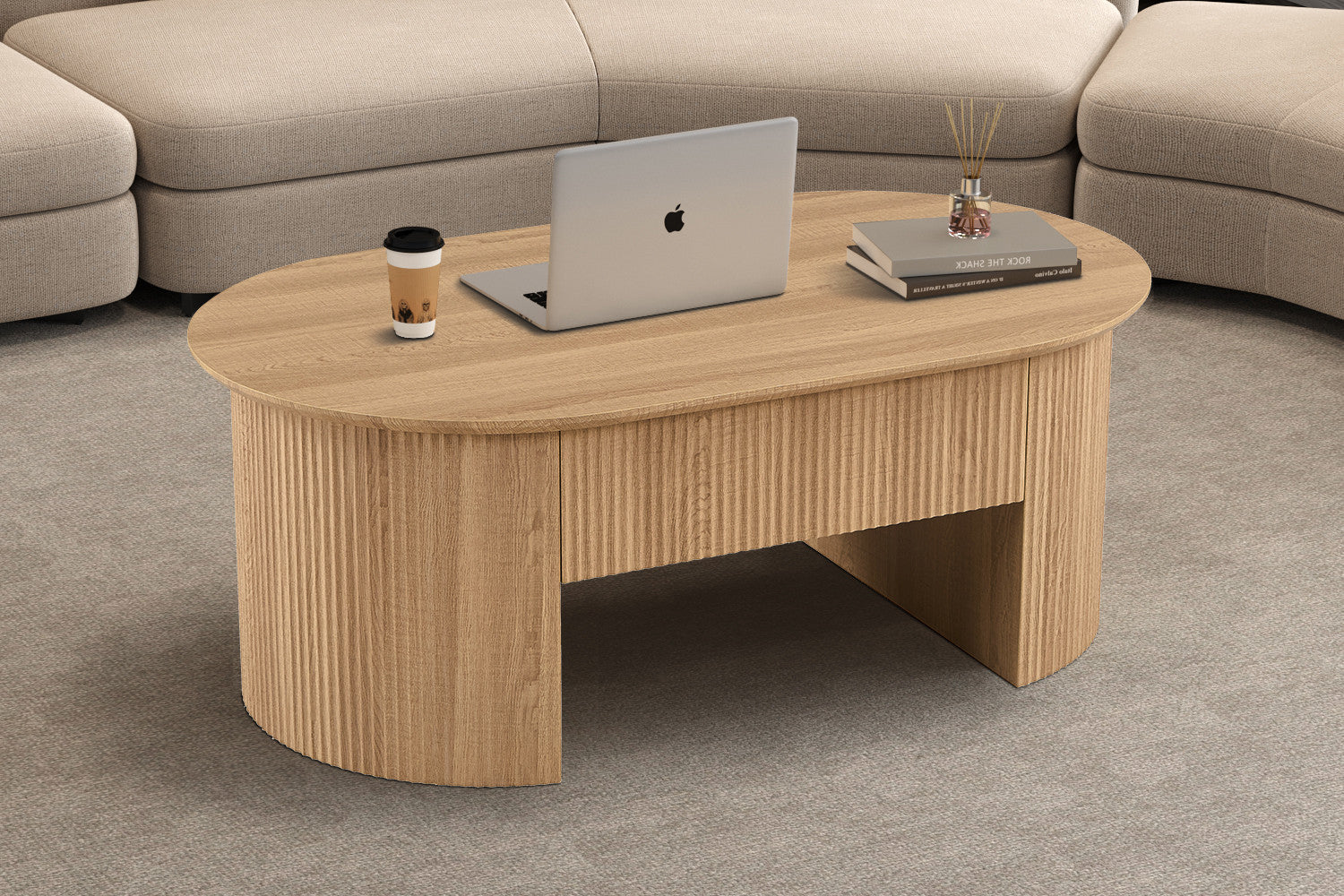 NEW - Coffee table 'Lagos' 120 cm Lift-top Decor Oak Natural