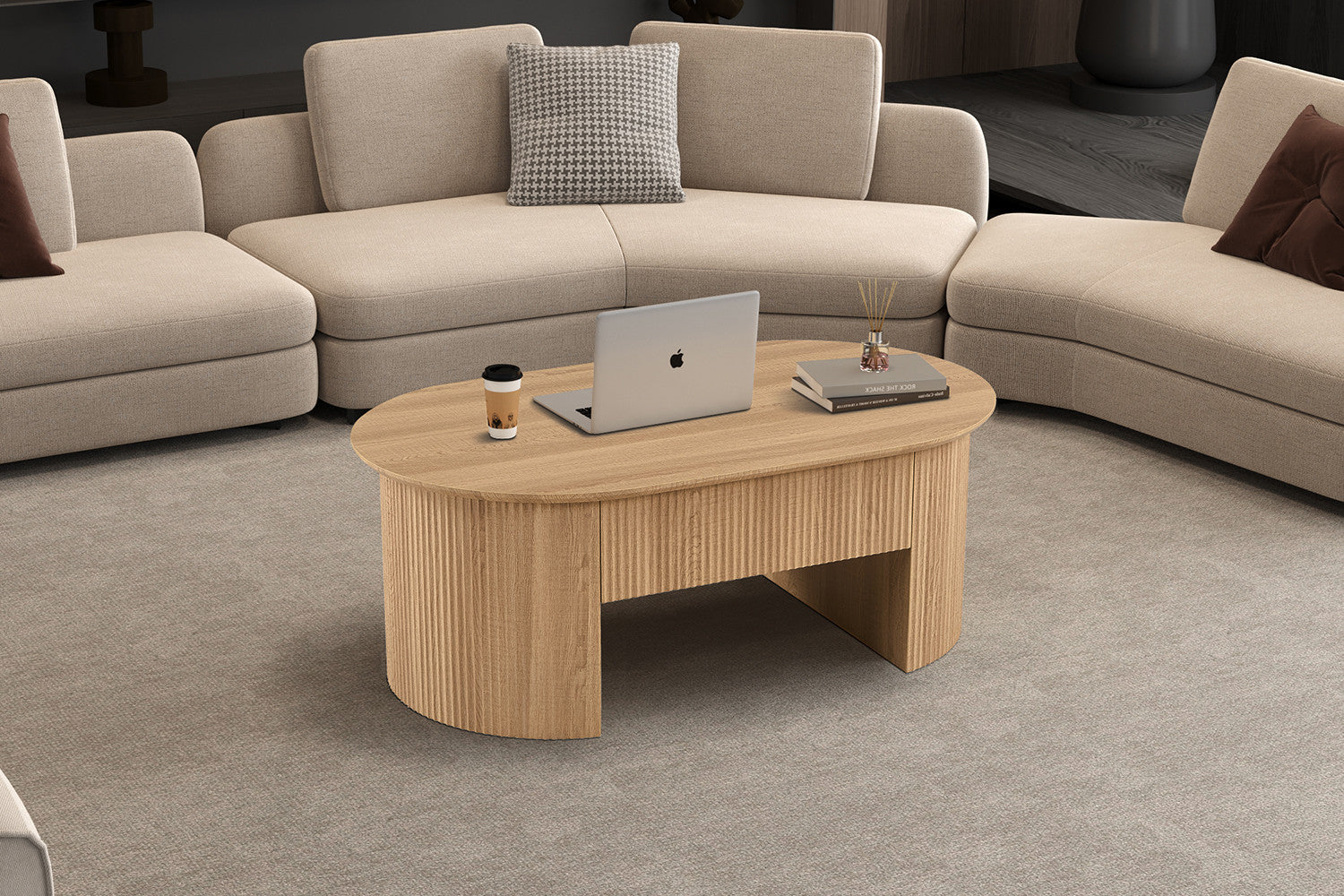 NEW - Coffee table 'Lagos' 120 cm Lift-top Decor Oak Natural