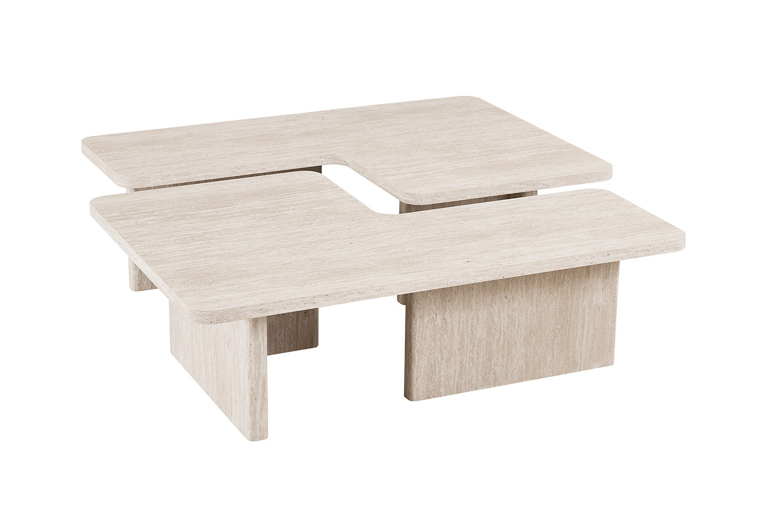 NEW - Coffee table 'Arallo' Decor Travertine Beige