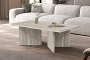 NEW - Coffee table 'Litar' Decor Travertine Gray