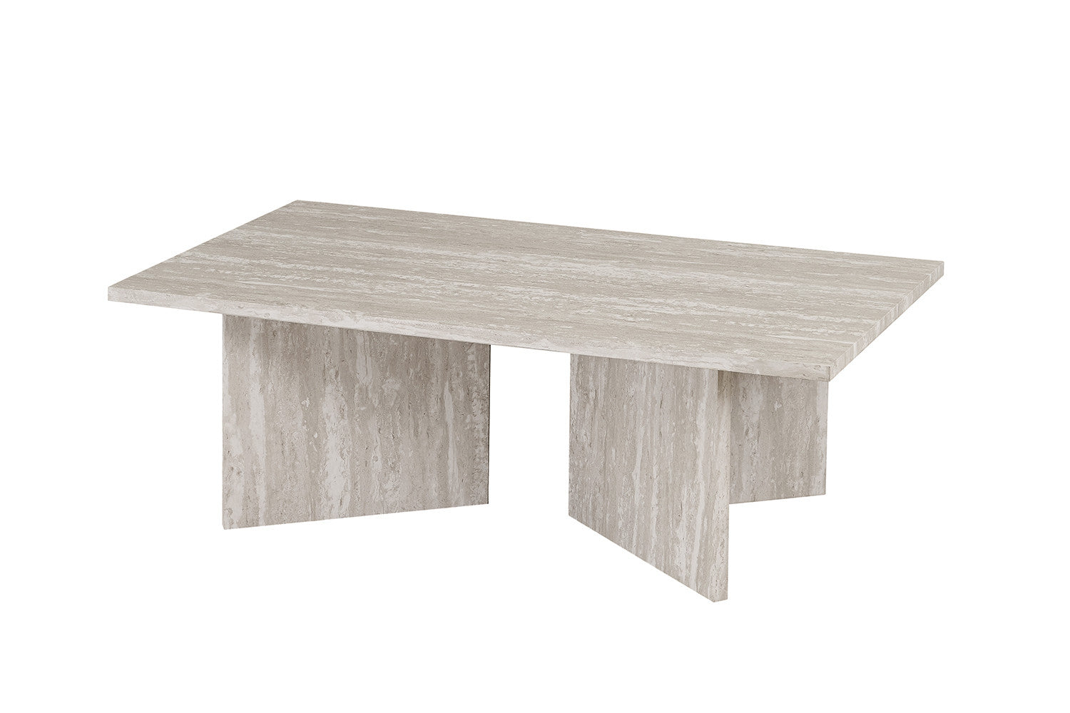 NEW - Coffee table 'Litar' Decor Travertine Gray