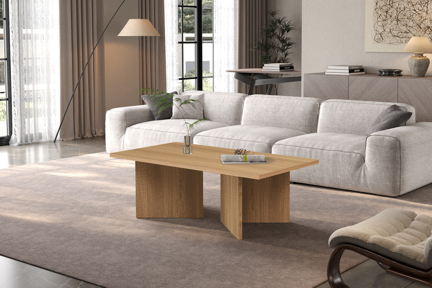 NEW - Coffee table 'Litar' Decor Oak Natural