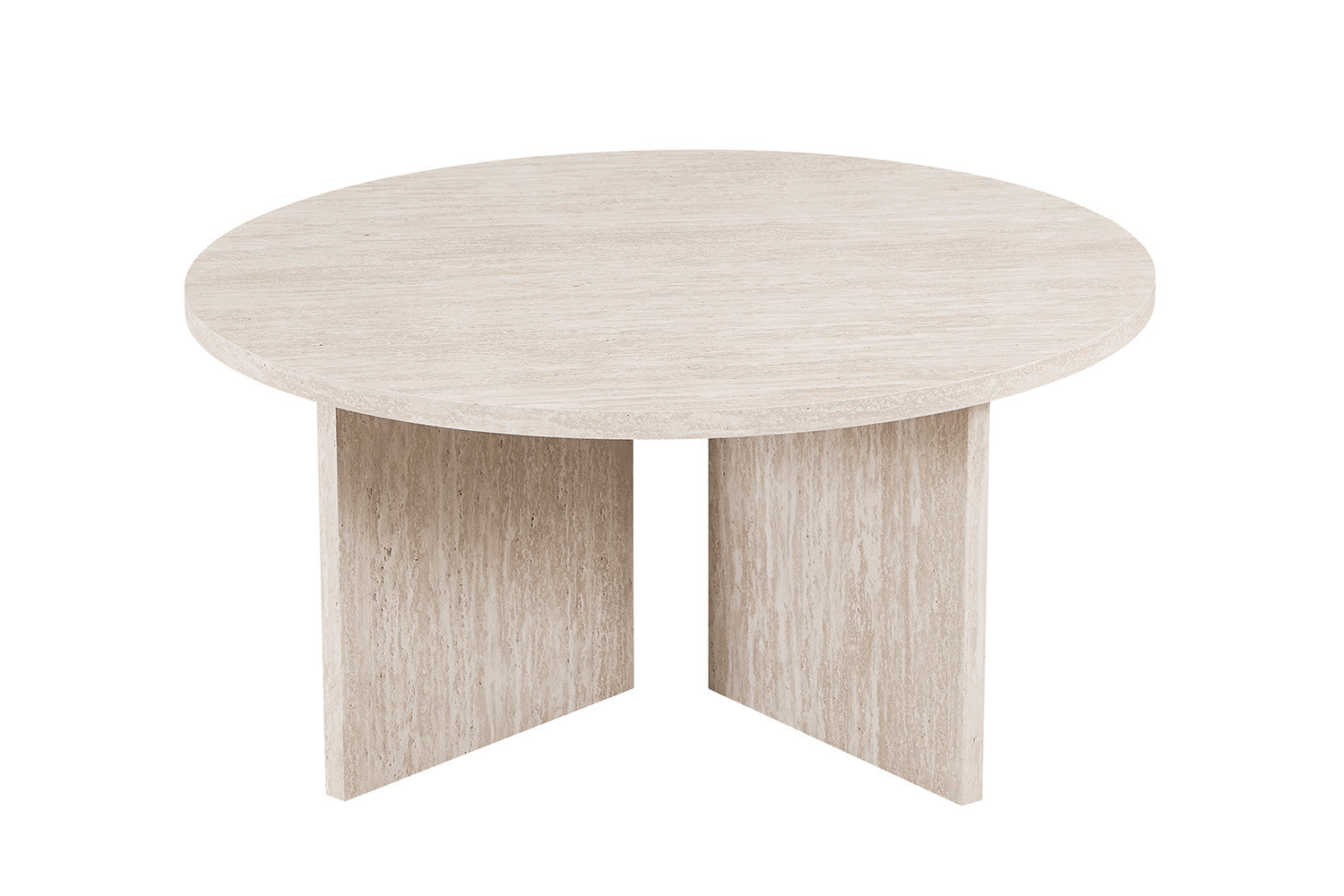 NEW - Coffee table 'Drasir' Round Decor Travertine Beige