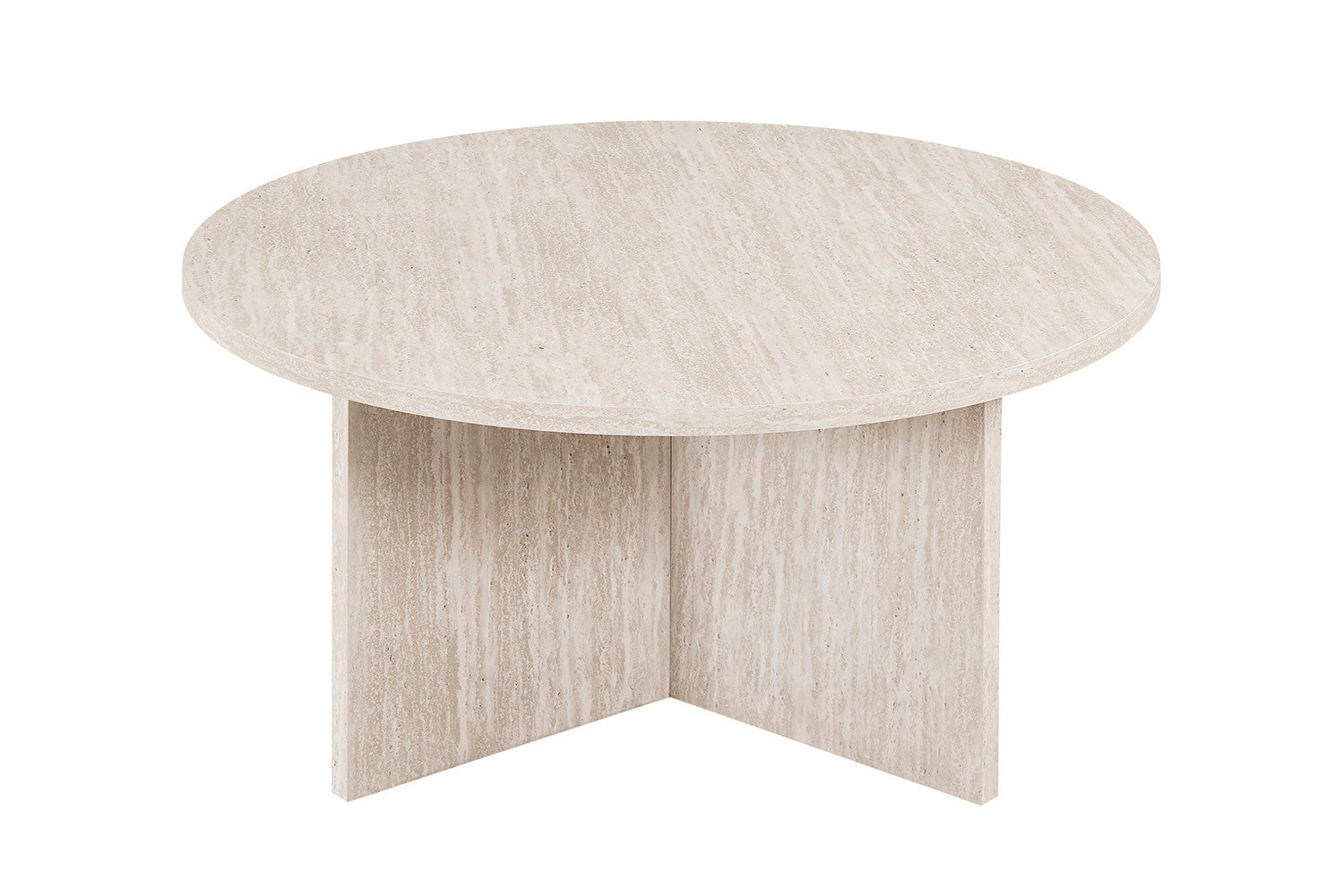 NEW - Coffee table 'Drasir' Round Decor Travertine Beige