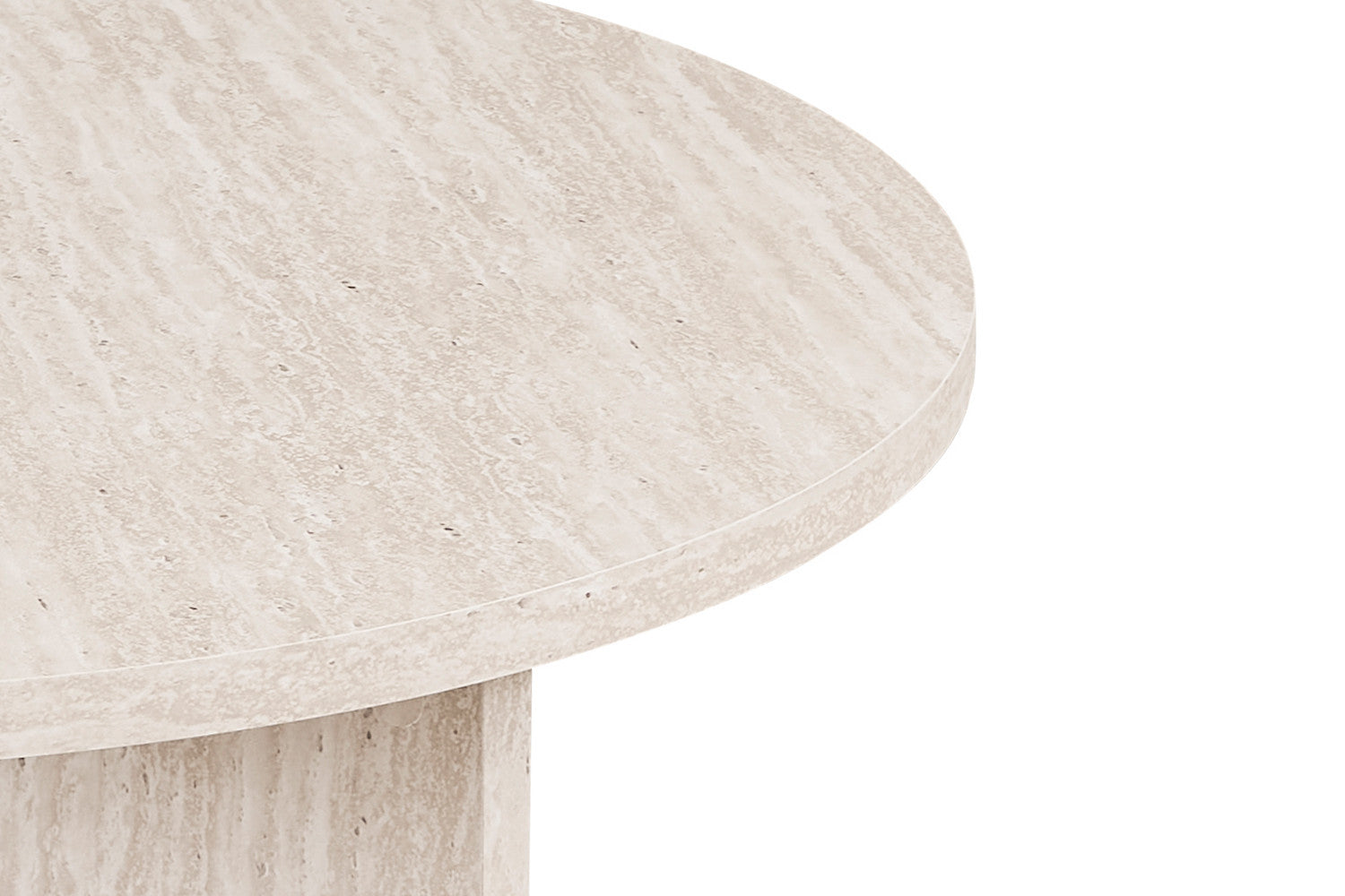 NEW - Coffee table 'Drasir' Round Decor Travertine Beige
