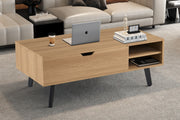 NEW - Coffee table 'Justine' Folding top Decor Oak Natural