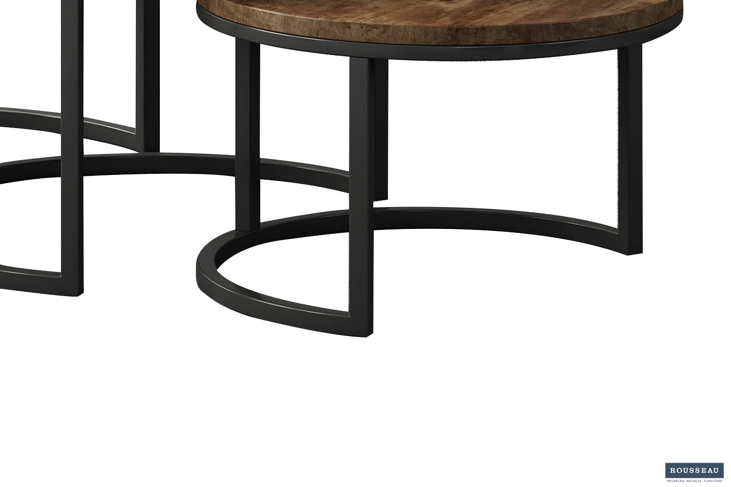 'Arnod' coffee table, 3-piece, mango wood