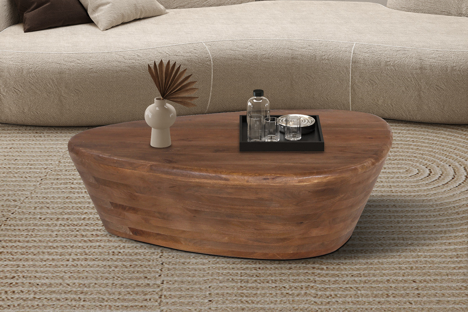 Salontafel 'Evan' Mango hout Lichtbruin