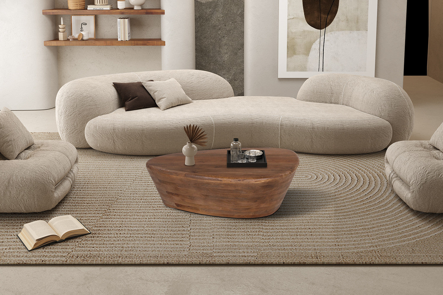 Salontafel 'Evan' Mango hout Lichtbruin